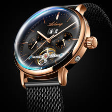 Ailang relógio automático masculino de aço inoxidável, calendário automático, mecânico, de luxo 2024 - compre barato