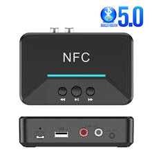 Receptor de Audio NFC con Bluetooth 5,0 para coche, Kit de receptor de Audio con conector AUX RCA de 3,5mm, adaptador inalámbrico de alta fidelidad para automóvil 2024 - compra barato