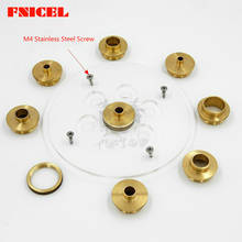 FNICEL 10PCS Brass Router Insert Plate Guide Bushings + Round Base bottom Plate For Woodworking Trimming Machine Router Table 2024 - buy cheap