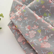 140X50cm Retro Gray Flower Branch thin sewing Fabric Clothes and Dresses Children's Clothing Apparel DIY Cloth 105g/m 2024 - buy cheap