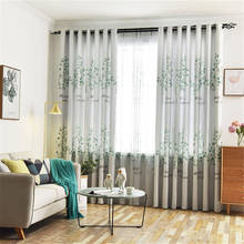 Cortina de árbol para sala de estar, elegante cortina de tul para dormitorio, cocina, tratamiento personalizado, cortinas de ventana 2024 - compra barato