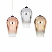 Lámpara colgante de cristal con gradiente, luces Led de decoración Industrial para el hogar, Loft, sala de estar, moderna 2024 - compra barato