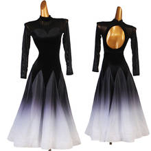 Ballroom Dance Competition Dresses For Women Long Sleeve Practice Clothing Big Swing Backless Sexy Waltz Dance Costumes DQL5214 2024 - buy cheap