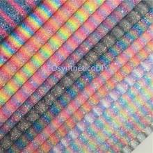 1PC 21X29CM Glitter Fabric, Chunky Glitter Leather, Stripes Printed Glitter Leather Sheets For Making Bows LEOsyntheticoDIY T377 2024 - buy cheap