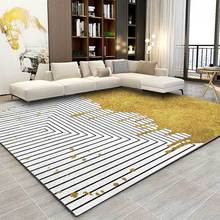 Alfombra de estilo moderno para cabecera de dormitorio, alfombrilla antideslizante para sala de estar, sofá, mesa, pasillo 2024 - compra barato