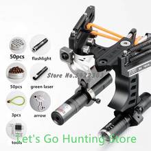 Aiming Target Sling Bow Shot With Arrow Rest Accurate Shooting Slingshot Catapult Crossbow Hunting Slingshot Laser Green Dot 2024 - купить недорого