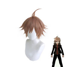 Peruca para cosplay de danganronpa, peruca curta para homens de naegi makoto, peruca sintética resistente ao calor para cosplay 2024 - compre barato