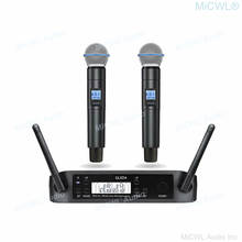 Sistema de micrófono inalámbrico para Karaoke, juegos de voz de mano de alta calidad, 1 a 2, GLXD4, UHF, DJ, Beta58, SM 58 2024 - compra barato