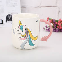 380ml Creative Unicorn Mugs With Handle Drinkware Cute Cartoon Print Ceramic Coffee Milk Tea Water Cup Novelty Drinking Mug Gift 2024 - buy cheap