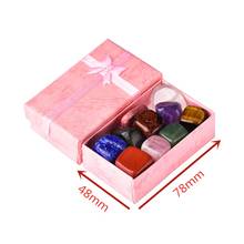 Caixa de chakros com pedras preciosas naturais, caixa de presentes para decoração de casa com 10 familiar 2024 - compre barato