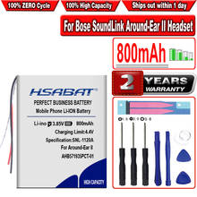 Hsabat 800mah AHB571935PCT-01 bateria para bose soundlink ao redor-orelha ii fone de ouvido 2024 - compre barato