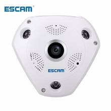ESCAM Shark QP180 HD 960P 360 МП градусов панорамная камера рыбий глаз PTZ инфракрасная камера VR поддержка VR box и micro SD карты 2024 - купить недорого