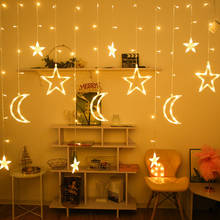 Fairy Lights Festoon Led Light Garland Curtain Christmas String Lights Decoration Star Bulb on the Window Indoor Street Ramadan 2024 - buy cheap