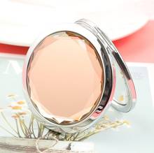 Crystal Decorative Mirrors Double Sided Portable Home Decor Gift Makeup Mirrors Double Side Folding Metal Makeup Small Mirror 2024 - buy cheap