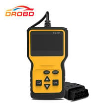 Lector de códigos V310 OBDII EOBD para coche, escáner de diagnóstico de automóvil, 6 idiomas, todos los protocolos OBD2, pantalla LCD, Envío Gratis 2024 - compra barato