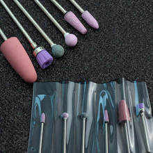 6pcs/bag Silicone Ceramic Stone Nail Drill Set Electric Milling Cutter for Manicure Machine Rotary Bit Cuticle Clean Accessories 2024 - buy cheap