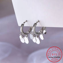 Ins Round Disc Tassel Earrings For Women S925 Stamp 925 Sterling Silver Earrings oorbellen pendientes Gift S-E893 2024 - buy cheap