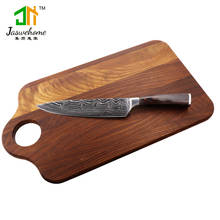 Jasuhome conjunto de facas, "faca de chef com placa de corte de madeira, laser damasco serra de corte, faca para presente, cozinha 2024 - compre barato