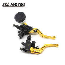 SCL MOTOS новый мотоцикл 7/8 "22 мм золотые рычаги сцепления Главный цилиндр резервуар ручка рычаг для Honda Kawasaki YamahaD10 2024 - купить недорого