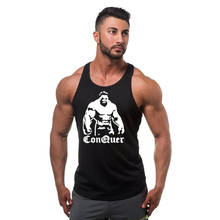 Brand Gyms Stringer Clothing Bodybuilding Tank Tops Men Fitness Singlet Sleeveless Shirt Printed Cotton Muscle Vest Undershirt 2024 - buy cheap