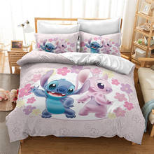 3D Disney Home Lilo and Stitch Bedding Set Quilt Cover Twin Bedroom Decor for Kids Boy Girl Queen King Size Bedding Set 2024 - buy cheap