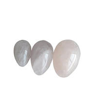 3Pcs/Lot Drilled Natural Jade Egg Rose Crystal Yoni Kegel Exercise Vaginal Pelvic Floor Muscle Stimulator Trainer For Women 2024 - buy cheap