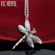 DOTEFFIL-Colgante de libélula de cristal para mujer, Collar de plata de ley 925 de 18 pulgadas, joyería con abalorios para fiesta de boda 2024 - compra barato