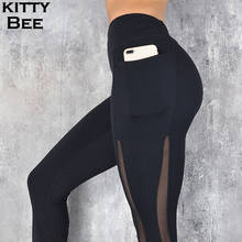 Pantalones de Yoga con bolsillos para mujer, mallas deportivas de cintura alta, ropa deportiva de entrenamiento 2024 - compra barato