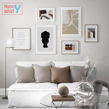 Pôsteres nórdicos abstratos para parede, arte e pintura geométrica para parede, decoração para sala de estar 2024 - compre barato