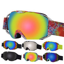 Inverno feminino e masculino anti-nevoeiro óculos de esqui dupla camada hd uv400 óculos de esqui lente espelho à prova de vento snowboard 2024 - compre barato