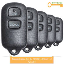 KEYECU 5PCS Remote Control Car Key for Toyota Corolla 2003-2010, Sienna 1999-2003, Camry 2000 2001, Fob 2+1 3 Button - GQ43VT14T 2024 - buy cheap
