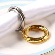 Anel de guardanapo em aço inoxidável, 6 peças, camadas, anel de guardanapo em formato de anel, de mesa, para hotel, anel de louça 2024 - compre barato