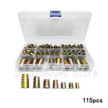 115pcs/set Threaded Hex Insert Nut Driver Wood Screw Inserts Nuts Kit Furniture Hex Socket Screw Inserts M4 M5 M6 M8 M10*25mm 2024 - buy cheap