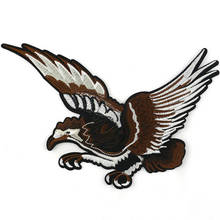 Adesivos pendurados animais grandes, patches para roupas jaqueta aplique bordado motocicleta águia costura em tecido 2024 - compre barato