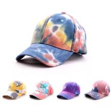 Gorra de béisbol Tie Dye para hombre y mujer, gorro colorido con Cierre trasero, ajustable, para el sol, grafiti, hueso, verano, 2021 2024 - compra barato