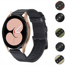 20mm Nylon Leather Watchband Strap For Samsung Galaxy Watch 4 44mm 40mm Band For Samsung Galaxy Watch4 Classic 42mm 46mm Correa 2024 - купить недорого