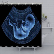 Cortina para chuveiro do bebê, ultrassom, feminino, lavável, tecido, decoração, conjunto com ganchos 2024 - compre barato