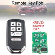 Mando a distancia para coche, dispositivo inteligente sin llave, Chip ID47, KR5V2X, 433Mhz, 6 botones, FSK, apto para Honda Clarity 2018 2024 - compra barato