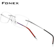 FONEX B Titanium Rimless Glasses Men Eyeglasses Frame Women Prescription Myopia Optical Frames Frameless Korean Eyewear 9608 2024 - buy cheap