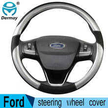 DERMAY PU Leather Car Steering Wheel Cover for Ford Mondeo MK5 V 2012-2020 Auto Interior Accessories 2024 - buy cheap