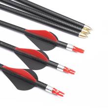 3K Weave Spine300-600 30/32inch Carbon Arrows Compound Recurve Bow Hunting Archery 12PCS 2024 - buy cheap