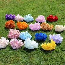 Flores de simulación de hortensia, decoración de pared para boda, ramo de novia, accesorio de foto romántico, Diseño Artesanal 2024 - compra barato