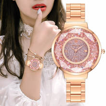 YOLAKO Brand Women Stainless Steel Moving Diamond Watch Luxury Ladies Quartz Watches Clock Relogio Feminino 2024 - buy cheap