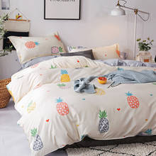 Fruit Duvet Cover Set Yellow Pineapple Bed Clothes Sheet Pillowcase Bed Cover Set For Bedroom Home Textile Bedding Set Winter 2024 - buy cheap