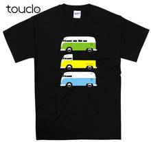 Ретро Тип Ii 2 автобуса на Палочки Легкий Грузовой футболка Для мужчин футболка летние мужские футболки c o-образным вырезом с Для мужчин s футболки 2024 - купить недорого