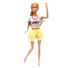 Светильник синий желтый комбинезон 1/6 BJD Кукла Одежда для куклы Барби, комплекты одежды повседневная одежда 11,5 "мягкого плюша; Аксессуары для куклы игрушки для детей 2024 - купить недорого