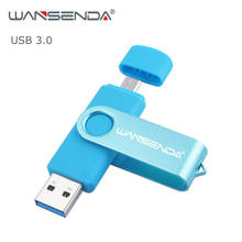 WANSENDA USB 3.0 USB Flash Drive OTG Pen Drive 16GB 32GB 64GB 128GB 256GB High Speed USB Stick Pendrive for SmartPhone/Tablet/PC 2022 - buy cheap