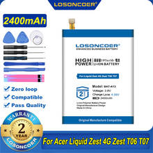 100% Original LOSONCOER BAT-A13 2400mAh Battery For Acer Liquid Zest 4G Zest T06 T07 Battery 385366 1ICP4/53/66 +Free Tools 2024 - buy cheap