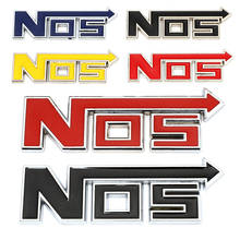 Металлический 3d-логотип NOS, эмблема передней решетки радиатора, значок, автомобильные наклейки, наклейки для BMW, Honda, Mercedes, Audi, Ford Focus, Volkswagen, Nissan, Toyota 2024 - купить недорого