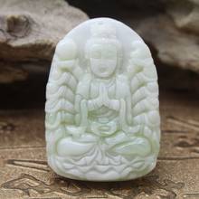 Collar con colgante de Jade blanco Natural mil manos Guanyin, accesorios de joyería de moda, amuleto de la suerte tallado a mano, regalos para mujeres 2024 - compra barato